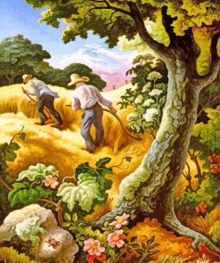 July Hay By thomas hart benton paint by numbers