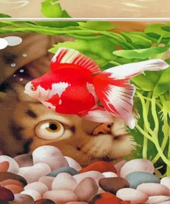 Koi Pond Cat paint by numbers