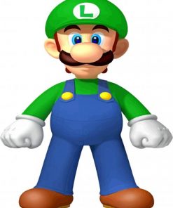 Luigi From Super Mario paint by numbers