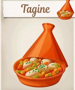 Moroccan Tagine Illustration paint by number