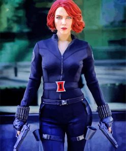 Natasha Romanoff Black Widow Movie paint by number