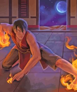 Prince Zuko Fire paint by numbers