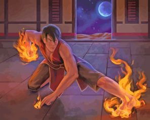 Prince Zuko Fire paint by numbers