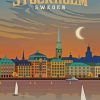 Stockholm Sweden Poster paint by numbers