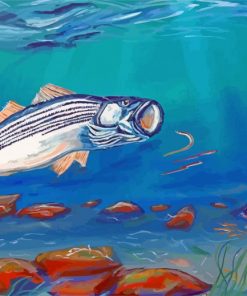 Striper Fish Art paint by numbers