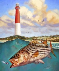 Striper Fish Underwater paint by numbers