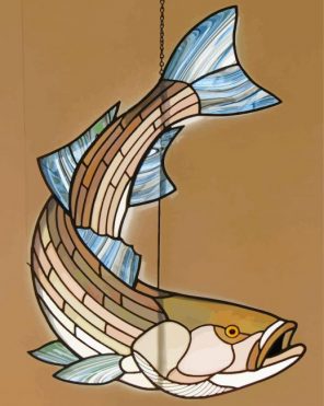 Striper fish art paint by number