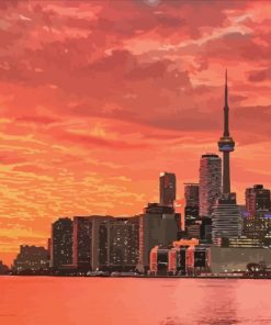 Sunset Toronto City Paint by numbers