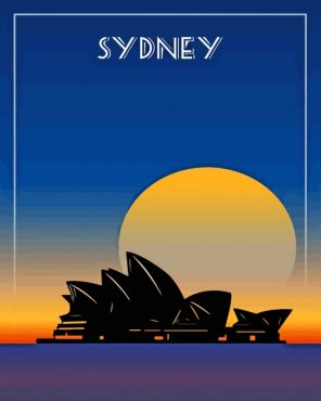 Sydney Opera House paint by numbers
