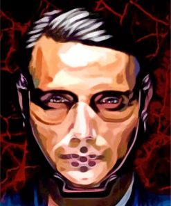 Abstract Hannibal Lecter paint by numbers