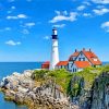 Aesthetic Lighthouse Maine paint by numbers