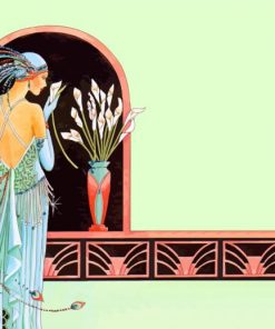 aesthetic deco lady paint by numbers