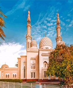 aesthetic jumeirah mosque paint by number