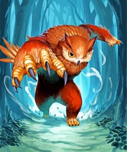 Aesthetic Owlbear In The Wood paint by numbers