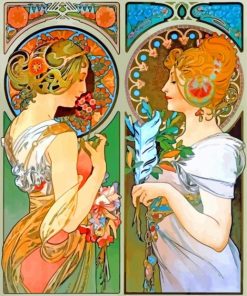 Alphonse Mucha paint by number