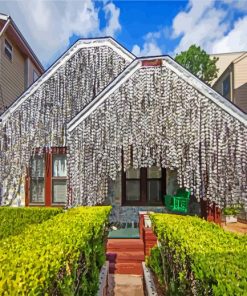 Beer Can House Houston paint by number