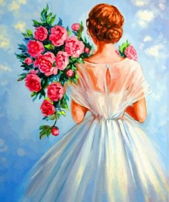 Bride Holding Flowers paint by numbers