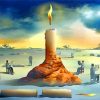 Candle Surrealist Art paint by number