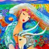 Capricorn Astrological Goddess paint by numbers