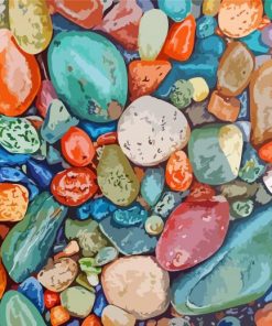 Colored Pebbles paint by numbers