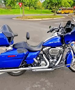 Cool Superior Blue Motorcycle paint by numbers