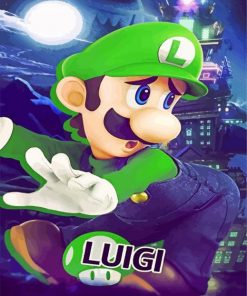 Cool Luigi paint by numbers