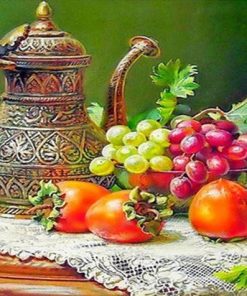 Grapes Fruit Still Life paint by numbers