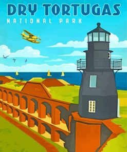 Everglades National Park Lighthouse paint by numbers