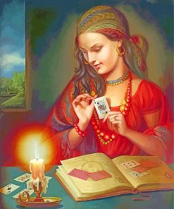 female fortune teller paint by number