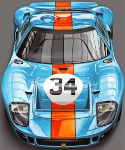 ford gt40 car paint by numbers