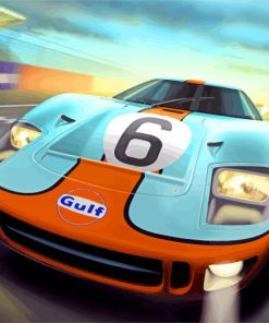ford gt40 racing car paint by numbers