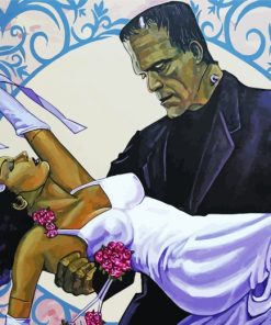 Frankenstein And Bride paint by numbers