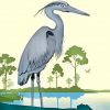 Heron Everglades National Park paint by number