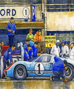 ken miles in ford gt40 paint by numbers