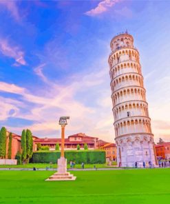 leaning tower italy paint by number