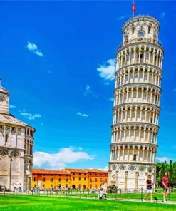 leaning tower pisa italy paint by number