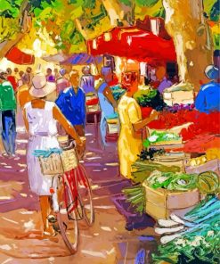 market scene paint by number
