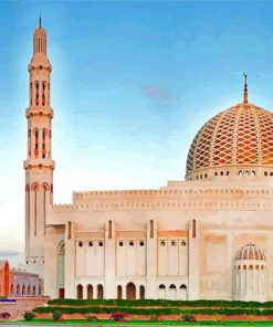 oman sultan qaboos grand mosque paint by number