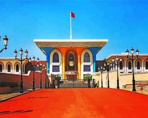 Qasr Al Alam Sultan Qaboos Palace Oman paint by numbers
