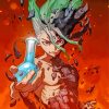 Senku Ishigami Dr Stone paint by numbers