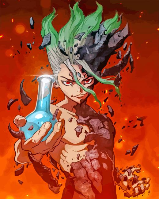 Senku Ishigami Dr Stone paint by numbers
