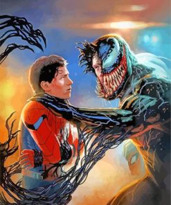 Spider Man Vs Venom paint by numbers