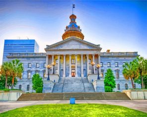 state house in south carolina paint by number