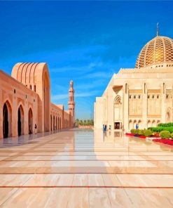 Sultan Qaboos Grand Mosque Oman paint by number