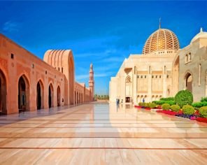Sultan Qaboos Grand Mosque Oman paint by number