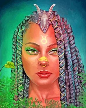 Taurus Goddess paint by numbers