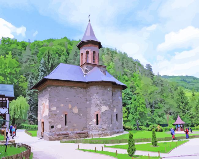 Transylvania Prislop Monastery paint by numbers