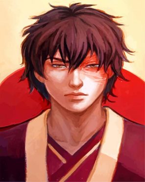 zuko from avatar the last airbender paint by number