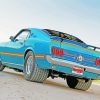 Blue Ford Mustang Car paint by numbers