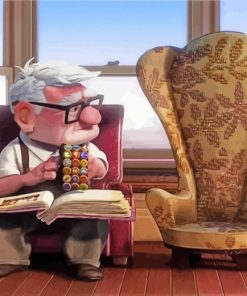Carl Fredricksen Up Movie paint by numbers